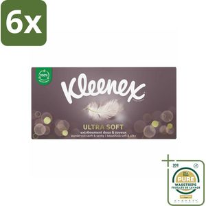 Kleenex Tissues Ultra Soft 64 stuks per verpakking - Voordeelverpakking - 6 stuks - Ultra soft - Zachte tissues