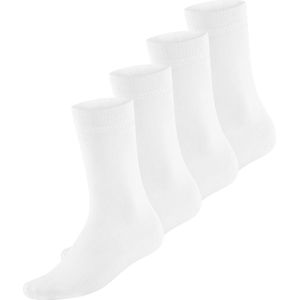 4 Paar Bamboe sokken - Bamboelo Sock - Maat 39/42 - Wit - Naadloze Sokken - %80 Bamboe
