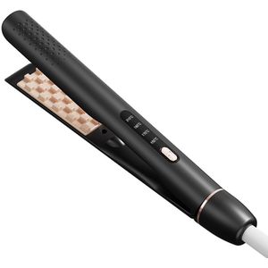 Krultang, zwarte maïsklem, snel verwarmend, toermalijn keramische negatieve ionen haarstyler, 60 minuten automatisch breken, glad en glanzend