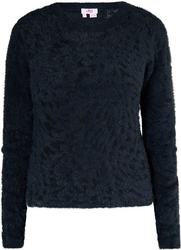 Mymo - Jumper - Zwart - Jacquardtrui - Lange Mouwen - Ronde Hals