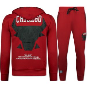 Top-Star - Chicago Bull - Trainingspakken - Rood - Joggingpak Heren