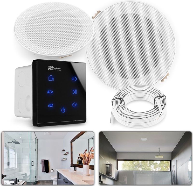 Power Dynamics - A50 - Badkamerspeaker Set - Zwart - Bluetooth