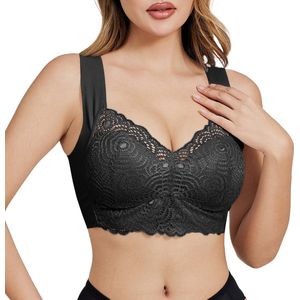 Comfortabele Push Up BH - Maat M - Zwart - Comfort BH Zonder Beugel - Extra Comfortabele BH Met Push Up - Zwangerschaps Bh - Beugelloze Bh - Magic bra - Niet Voorgevormde BH
