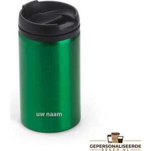 RVS Koffie To Go beker - Thermosbeker - Groen - 290 ml - Theebeker - * GRATIS Personalisatie mogelijk*