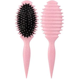 Krullenborstel Roze - Curl Brush - Haarborstel - Krullen