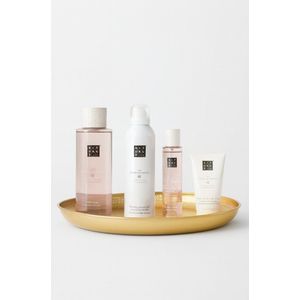 Rituals of Sakura - Geschenkset - Bath Foam 500 ml - Doucheschuim 200 ml - Body&Hair Mist 50 ml - Body Cream 70 ml - Rituals Product - Luxe Gouden Rond Decoratieve Dienblad