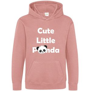 Pixeline Hoodie Cute Little Panda roze 5-6 jaar - Panda - Pixeline - Trui - Stoer - Dier - Kinderkleding - Hoodie - Dierenprint - Animal - Kleding
