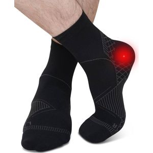 Compressie Sokken voor Ondersteuning van Hiel, Voetboog en Achillespees - Neuropathie en Plantarfasciitis Therapie Sokken