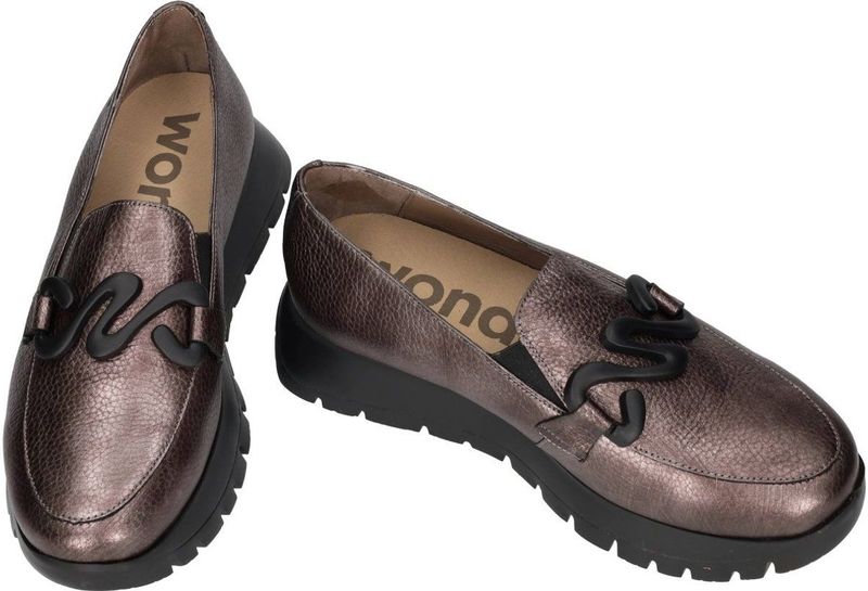 Wonders - Odisei 94 - Leren Mocassins - Zilver - 3 tot 5 cm
