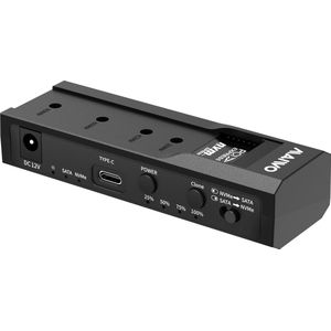 Maiwo K10635N USB-C naar NVMe M.2 SSD adapter - 2,5""/3,5"" SATA HDD - USB-C 3.2 - 10Gbps - Zwart