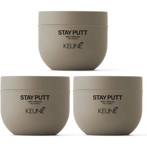 3 stuks - Keune - Stay Putt - Matte Molding Mud 100 ml
