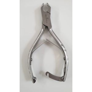 Belux Surgical Instruments - Nagelknipper - Kopknipper - Dwarssnittang voor (Harde) Teennagels, Kalknagels en Ingegroeide Nagelhoeken - Gebogen - 14 cm - RVS - Zilver