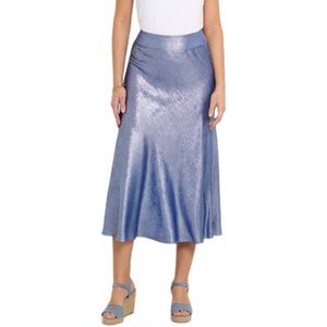 Elastische lange uitlopende rok met glitters