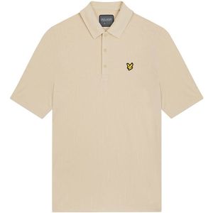 Lyle & Scott Monogram Jacquard Korte Mouw Poloshirt Beige S Man