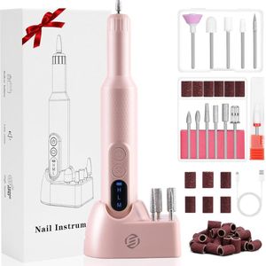 Equivera Nagelfrees - Nagelfrees set - Nagelfrees elektrische - Nagelfrees Electrisch - Nagelfrees Manicure Pedicure - Manicure set - Manicureset - Pedicureset - Pedicure set - Nagelfrees Machine - Elektrische nagelvijl voor gelnagels - Nagelfreesmac