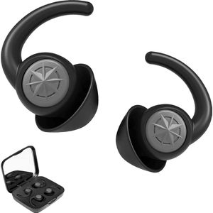 Shello® Slaap Oordoppen – Oordopjes Slapen – Anti-Snurk – Earplugs - Gehoorbescherming – Party Plugs - Hoge Geluidsdemping (35dB) - 2 Maten (M/L) - BPA vrije Siliconen - Zwart