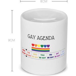 Akyol - pride cadeau mok - Spaarpot - Lgbt - lgbt pride - pride vlag - gay cadeau - gay pride accessoires - homo - lgbtq vlag - accessoires - koffie mok cadeau - mok met tekst - thee mok cadeau - 350 ML inhoud