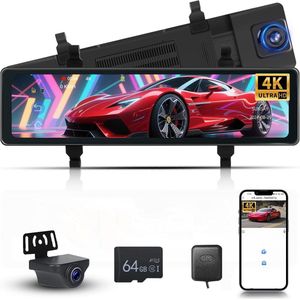 Dashcam voor auto voor en achter – Dual dashcam – Voor- en achtercamera – Autocamera – Full HD dashcam – Dashcam met nachtzicht – Dashcam met bewegingssensor – Groothoeklens – Parkeermodus – Loop recording – Dashcam met SD-kaart