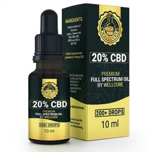 Wellcure® Organische CBD Olie - Full Spectrum 20% - Biologische Wietolie