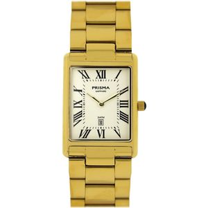 Prisma - heren horloge - P.2375 Baron Gold wit en schakelband