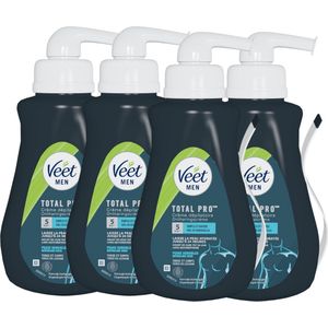 Veet - Men - Ontharingscreme Gevoelige for Men 400ML - 4 Stuks - Voordeelverpakking