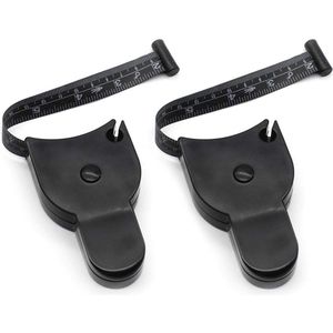 2 Stuks Lichaamstape 150 mm - Intrekbaar Meetlint voor Lichaamsmeting en Vetmeting