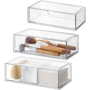 Unyqoos ® Transparante Stapelbare Acryl Badkamerorganizer Met Laden Voor Efficiënte Opbergruimte