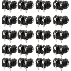 20 stuks mono-bus 635 mm 1/4 inch jack-aansluiting TS bus soldeeraansluiting audio-aansluiting DIY plaatmontage 4 pins