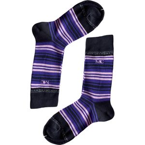 Paarse - zwarte - rose sokken | Heren - dames sokken | 5 paar | Maat 43 - 46 | Hoge kwaliteit | Snelle levering