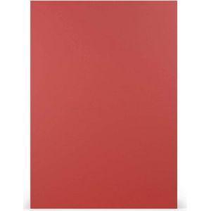 PAPERADO 50 vellen gekleurd papier DIN A4 - geribbeld rood 160 g/m² - knutselpapier 29,7 x 21 cm schilderen, knutselen en afdrukken