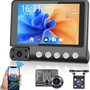 Dashcam - Beveiliging - Universele Pasvorm - Met Terugkijkfunctie - Beeldscherm - Auto Camera