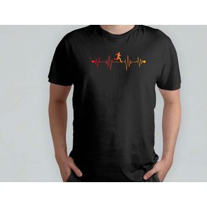 Heart Beat Running - T Shirt - RunningLife - RunForFun - MarathonTraining - RunHappy - HardloopLeven - RennenVoorPlezier - RenGelukkig