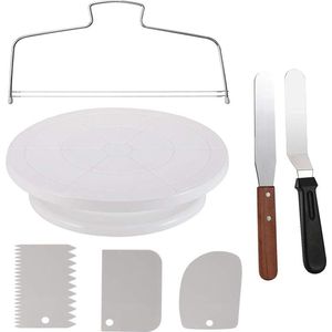 Taartaccessoireset voor beginners en professionals, draaitafel voor taartdecoratie, perfect als cadeau, bakset met veelzijdige bakaccessoires voor taarten