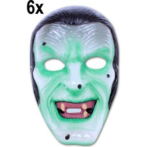 6x Masker transparant zombie vampier