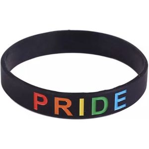 GoedeDoelen.Shop | Polsbandje Pride | Statement Armband | LGBTQ Sieraad | Pride Sieraad | Pride | Rainbow Armband | Unisex Armband | Love Is Love | Bewustwording | Respect | Regenboog | Siliconen Polsbandje | Wellness-House