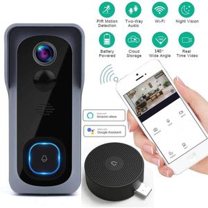 DrPhone SMARTCAM X 10 - Draadloze WiFi Deurbel Set met Camera - Nederlands Video Instructie - Google Hub / Alexa Show - Sensor - CMOS 2 Megapixel - IR Nachtzicht - Waterproof + Binnen bel