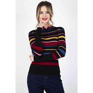 Voodoo Vixen Leah Turtle Necker Dames Gebreide trui - meerkleurig - L