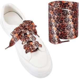 Allecto - Luipaardprint - Schoenveters - 2 Paar - 120 cm - Modieus en Breed