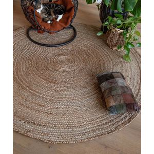 Jute vloerkleed rond - Boho & me - naturel 200 cm rond