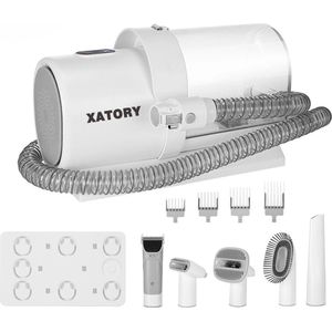 Xatory - Professionele Hondentondeuse dikke vacht - Dierentondeuse - Zuigen & Trimmen - Complete Set - Fluisterstil - Katten & Honden Trimset