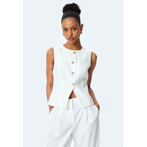 Ronde kraag Slim Anzugweste