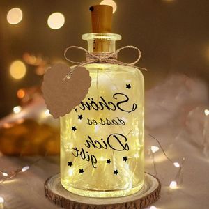 Verlichte fles met LED-licht - Schöndass Dich - kerstcadeau / verjaardagscadeau