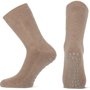 Basset Antislip Sokken Beige Melange 43-46