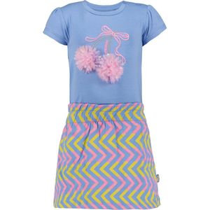 4PRESIDENT Meisjes jurk - ZigZag AOP - Maat 74 - Meisjes jurken
