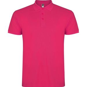 Fuchsia Roze heren unisex Polo korte mouwen Star 200 grm merk Roly maat S