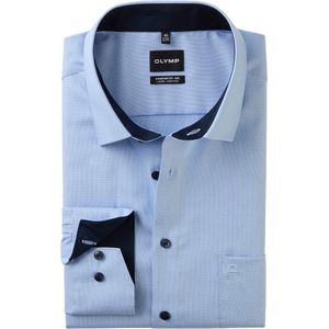 lichtblauw Olymp Big&Tall overhemd Comfort Fit