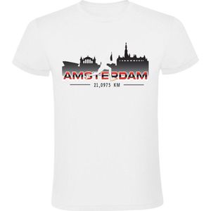 Amsterdam hardlopen Heren T-shirt - 21 km - marathon - halve marathon - shirt