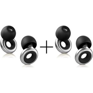 Nova Strada DUO Zilver–Oordopjes Festival en Feesten met geluidsdemping – Gecertificeerde gehoorbescherming voor concerten, festivals, feesten, clubs, live-evenementen, muzikanten, sport, dj's en het nachtleven – 17 dB Hifi geluidskwaliteit oordoppen