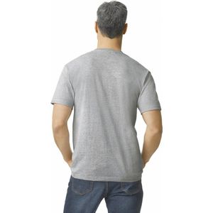 T-shirt Heren 4XL Gildan Ronde hals Korte mouw RS Sport Grey 90% Katoen, 10% Polyester
