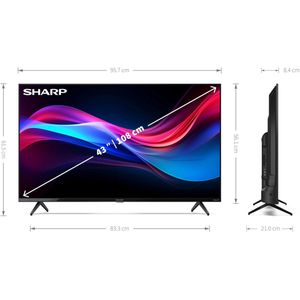 Sharp - 43GJ4225E - LED TV - 43 Inch - 4K Ultra HD - Frameless